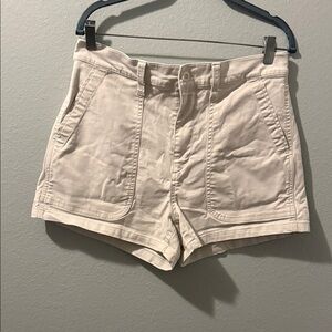 Madewell High Waist Cream Shorts size 29